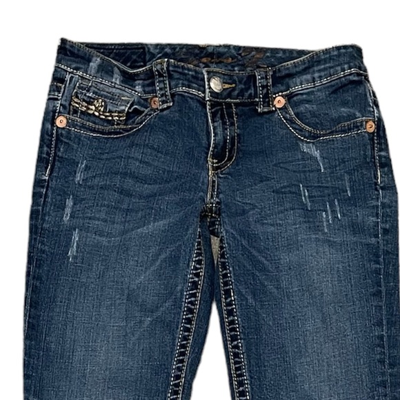 Seven7 Contrast Stitching Boot Cut Jeans - Picture 3 of 9